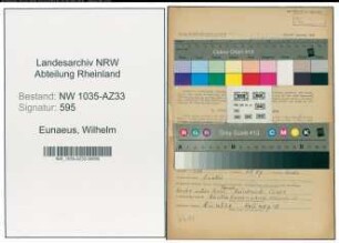 Entnazifizierung Wilhelm Eunaeus , geb. 19.10.1892 (Bergmann)