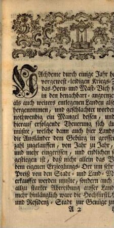 Vieh-Markts-Ordnung. 1764.