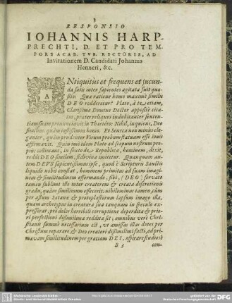 Responsio Rectoris Magnifici, et cetera