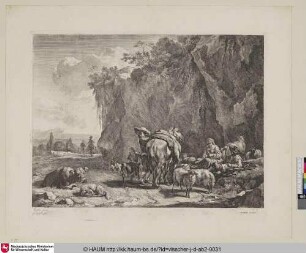 [Die Spinnerin am Felsen; The spinner near a rock]