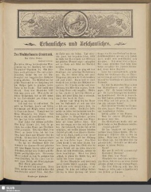 Erbauliches und Beschauliches