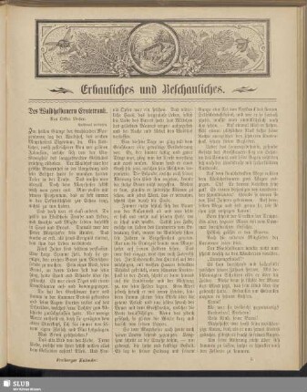 Erbauliches und Beschauliches