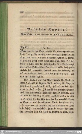 Viertes Kapitel. Vom Princip der virtuellen Geschwindigkeiten