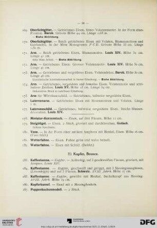 B. Kupfer, Bronce (Nr. 183-197)