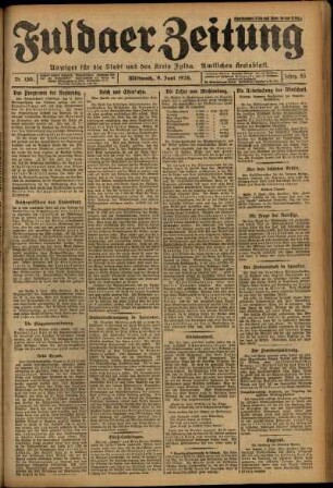 Ausgabe vom Mittwoch, den 09. Juni 1926.