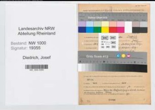 Entnazifizierung Josef Diedrich, geb. 20.02.1909 (Polizeibeamter)