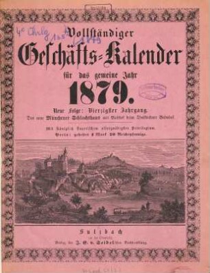 Vollständiger Geschäftskalender : auf das Jahr .... 1879 = Jg. 40