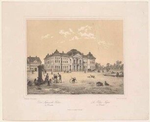 Das Japanische Palais in Dresden-Neustadt, Blick vom Palaisplatz nach Westen