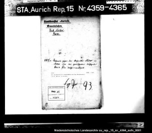 Der geräuschvolle Gewerbebetrieb des Mechanikers J.H.W. Müller in Norden