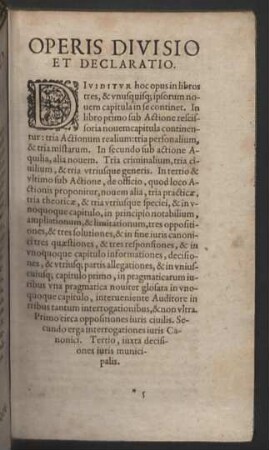 Operis divisio et declaratio.