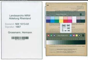 Entnazifizierung Hermann Grossmann , geb. 04.12.1892 (Kaufmaennischer Angestellter)