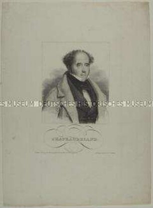 Porträt des Schriftstellers und Politikers François René de Chateaubriand