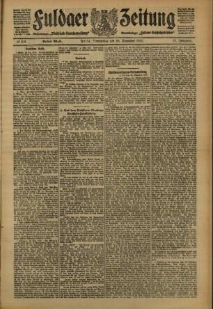 Erste Ausgabe vom Donnerstag, den 29. Dezember 1910.