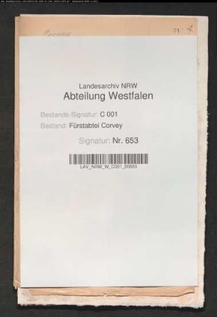 Wachszins der Klöster Bödeken, Lemgo, Hardehausen, Brenkhausen, Nazareth in Störmede, Willebadessen, Bredelar, Dahlheim, Flechtorf