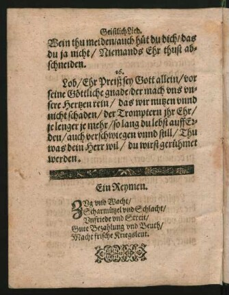 Ein Reymen.