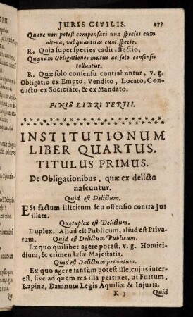 173-200, Institutionum Liber Quartus.