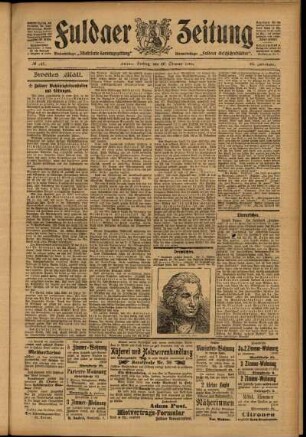 Zweite Ausgabe vom Freitag, den 20. Oktober 1905.