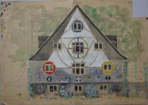 Entwürfe für die Fassadengestaltung des Hauses von Hans Proppe