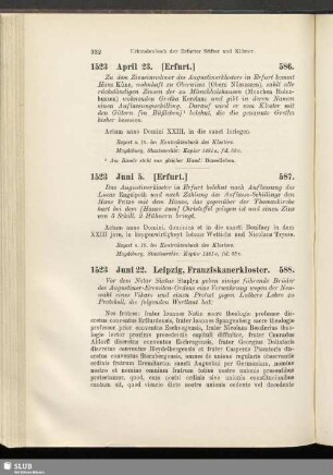 586. 1523, April 23. [Erfurt]
