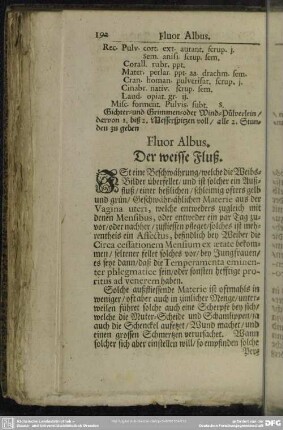 Fluor Albus. Der weisse Fluß