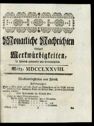 Merz, MDCCLXXVIII