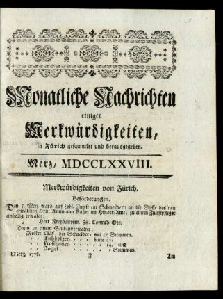 Merz, MDCCLXXVIII