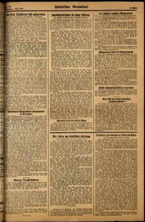 Zweite Ausgabe vom Mittwoch, den 01. Juli 1942.