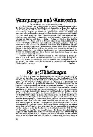 Anregungen und Antworten