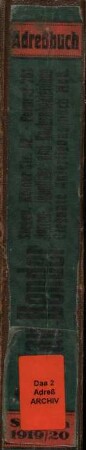 Adressbuch der Stadt und des Kreises Siegen 1919/1920