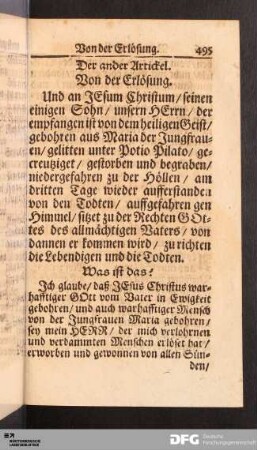 Der ander Artickel.
