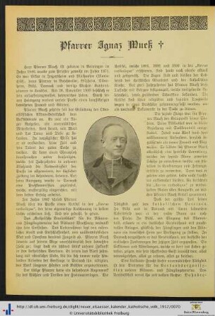 Pfarrer Ignaz Mueß †.