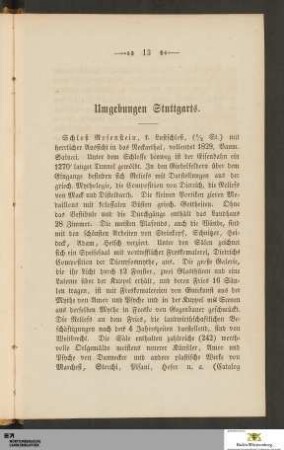 Umgebungen Stuttgarts