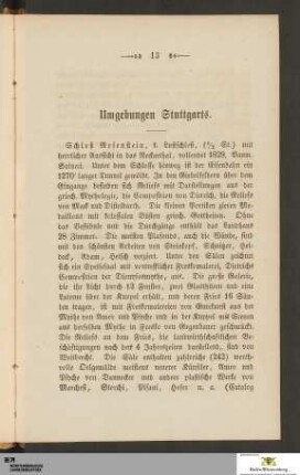 Umgebungen Stuttgarts
