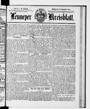 Lenneper Kreisblatt. 1830-1941