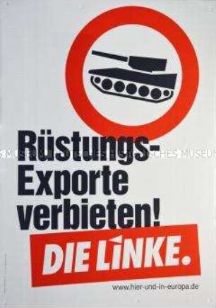 Plakat der Partei Die Linke zur Europawahl im Mai 2014
