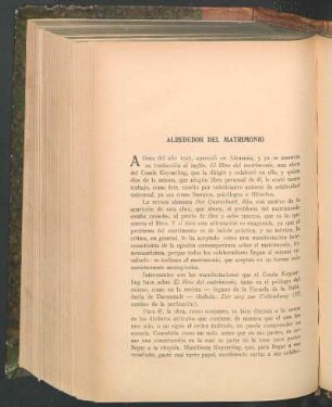 Alrededor del matrimonio