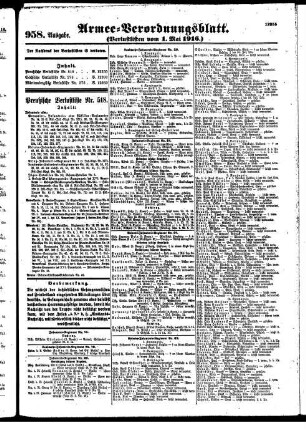 958. Ausgabe. Montag, 1. Mai 1916