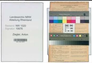 Entnazifizierung Anton Ziegler , geb. 09.03.1885 (Verwaltungsangestellter)