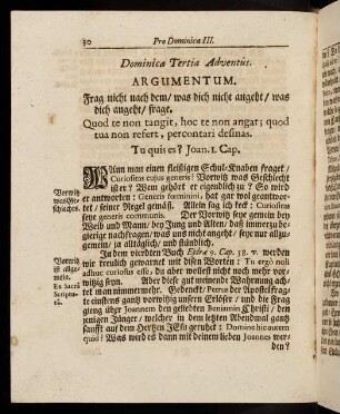 30-43, Dominica Tertia Adventûs
