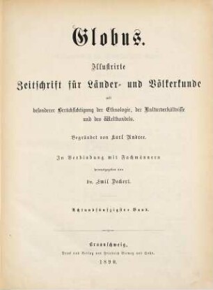 Globus : illustrierte Zeitschrift für Länder- und Völkerkunde. 58. 1890