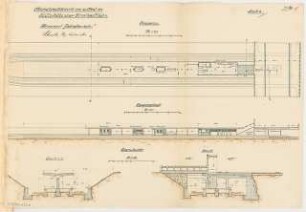 Umwandlung einer Einschnittbahn in eine U-Bahn Monatskonkurrenz Mai 1912: Bahnhof: Grundriss, Längsschnitt 1:200; 2 Querschnitte 1:100; 2 Maßstabsleisten