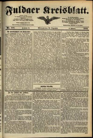 Ausgabe vom Mittwoch, den 29. Dezember 1909.