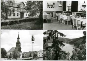 Reitzengschwenda. Kirche und Gasthof