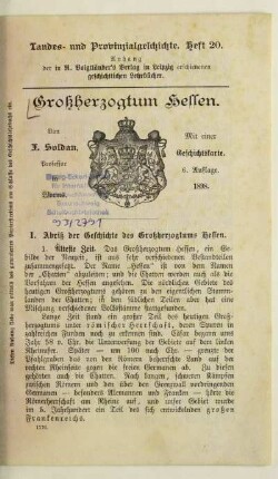 H. 20: Großherzogtum Hessen : mit einer Geschichtskarte
