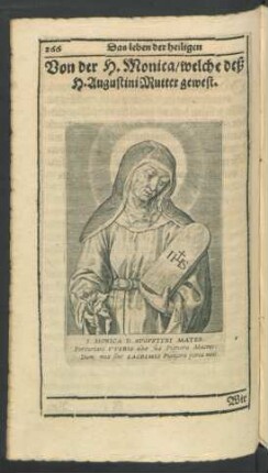 Von der H. Monica/ welche deß H. Augustini Mutter gewest.