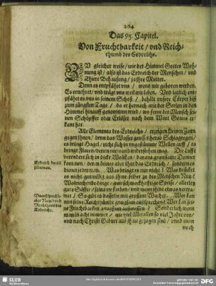 Das 95. Capitel. Von Fruchtbarkeit, und Reichthumb des Erdreichs