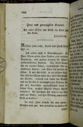 Zwei und zwanzigstes Kapitel. Die wahre Würde und Größe der Seele giebt das Kreuz