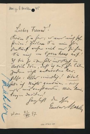 Brief an Max Marschalk : 31.07.1897