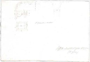 Voit, Johann Michael; Mappe mit Berechnungen und verschiedenen Skizzen - Details