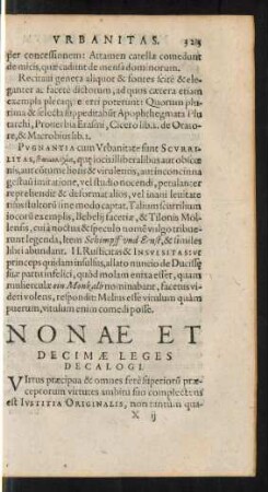Nonae Et Decimae Leges Decalogi.